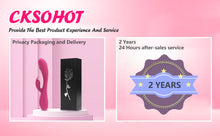 Load image into Gallery viewer, Rabbit Vibrator Sex Toy 3in1 Dildo for Women,7 * 7 Vibrators Modes CKSOHOT 8.4&#39;&#39; Liquid Silicone Sex Toy Dildos,IPX7 Fully Waterproof - Rose
