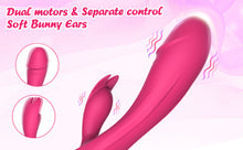 Load image into Gallery viewer, Rabbit Vibrator Sex Toy 3in1 Dildo for Women,7 * 7 Vibrators Modes CKSOHOT 8.4&#39;&#39; Liquid Silicone Sex Toy Dildos,IPX7 Fully Waterproof - Rose
