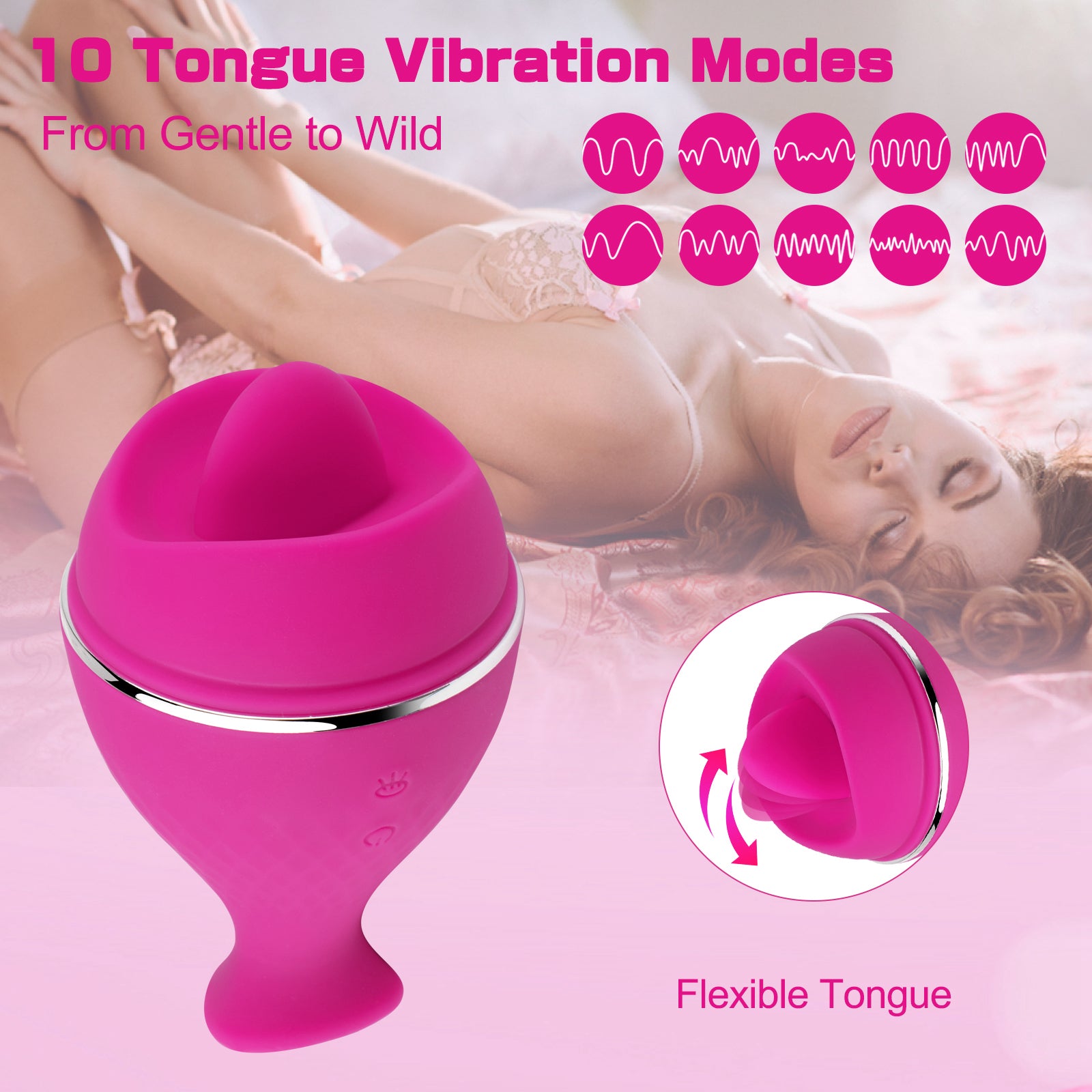 Clitoral Licking Vibrator for Women with 10 Intense Vibration, Clit To –  Trading