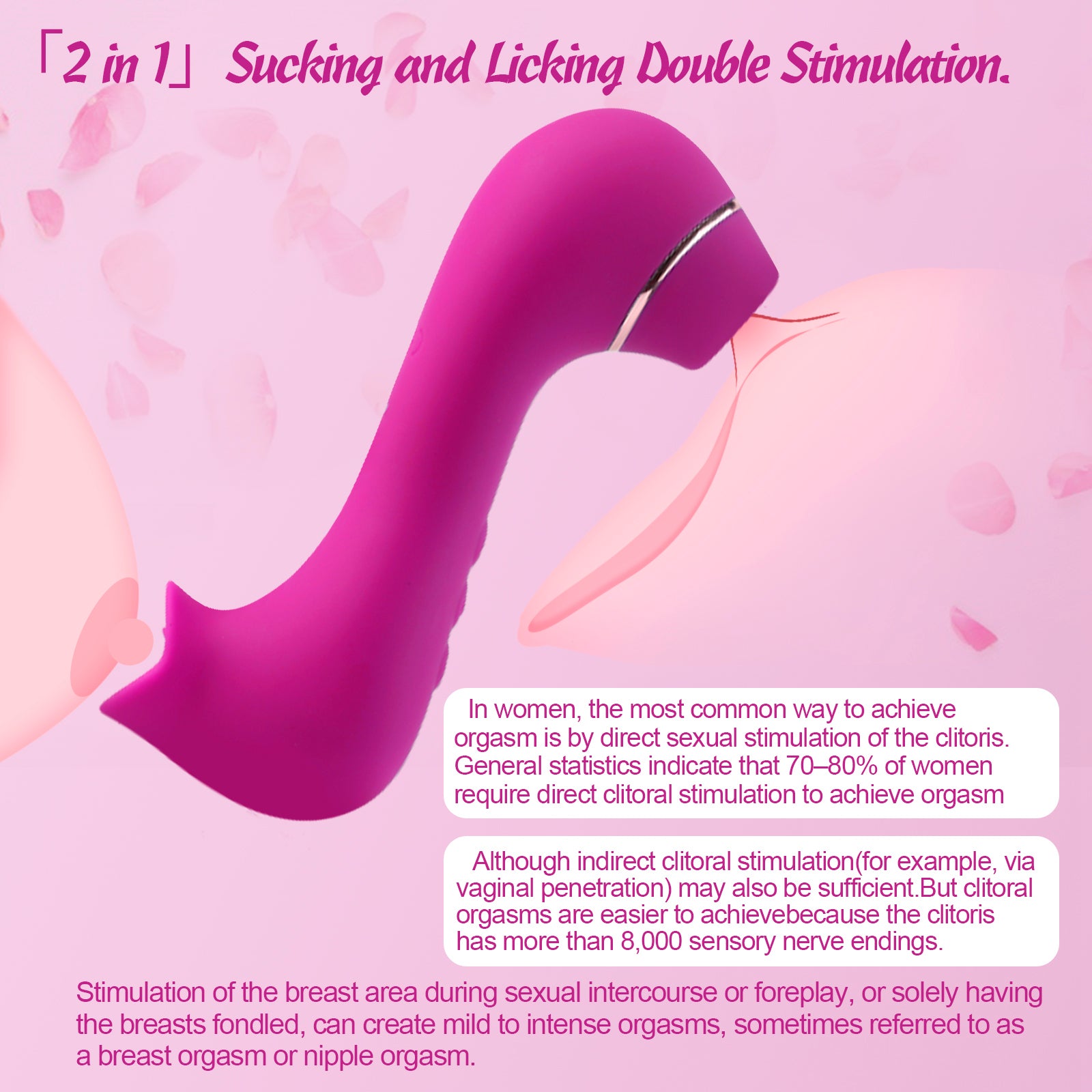 Clitoral Sucking & Licking 2 in 1 G Spot Vibrator for Double Stimulati –  Trading