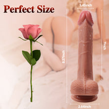 Load image into Gallery viewer, 8.27 Inch Ultra Realistic Dildo with Strong Suction Cup, Vaginal G-Spot Stimulation Dildo for Women, Anal Dildo for Men, Flexible Liquid Silicone Dildo with Curved Shaft Adult Sex Toy for Beginners
